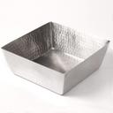 American Metalcraft Hammered Stainless Steel Square Bowl, 254 Ounce Capacity