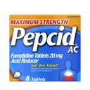 Pepcid AC Maximum Strength Acid Reducer Tablet - 8 count per pack -- 36 packs per case