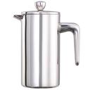 Service Ideas Stainless Steel Polished Finish Double Wall French Coffee Press, 0.35 Liter Capacity