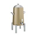 Service Ideas Flame Free Thermo Urn Metallic Elements Vintage Gold Round Stainless Vacuum Insulated Urn, 3 Gallon Capacity