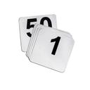 Tablecraft Stainless Steel 1 to 50 Number Sign Set, 4 inch