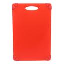 Tablecraft Polypropylene Red Grippy Cutting Board with TPE Grips, 12 x 18 x 0.5 inch