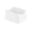 Tablecraft Pulito Collection White Melamine Textured Finish Sugar Packet Holder, 4 x 3.25 x 2 inch -- 12 per case