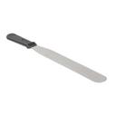 Tablecraft Stainless Steel Icing Spatula with Black Polypropylene Handle, 12 inch
