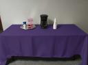 Intedge Purple Poly/Cotton Tablecloth, 54 x 114 inch 