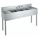 Krowne 3-Compartment Convenience Store Sink with Two 12 inch Drainboards, 60 x 19 x 36 inch