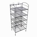 Mobile Merchandisers 5 Shelf Economic Fold Up Black