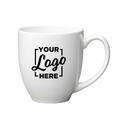BGD Promo White Bistro Mug with 2 COLOR Custom Logo, 16 Ounce Capacity -- 144 per case