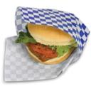 Bagcraft Blue Check Grease Resistant Paper Wrap and Basket Liner, 12 x 12 inch -- 5000 per case