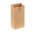 Duro Number 5 Bulwark SOS Kraft Extra Heavy-Duty Virgin Paper Grocery Bag, 5.25 X 3.43 X 10.93 inch -- 400 per case