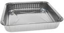 Pactiv Silver Full Curl 8 inch Aluminum Square Cake Pan, 32 Ounce Capacity -- 300 per case