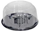 Pactiv RPET 11 inch Black Base for 9 inch Cake with 5.25 inch Rose Dome Lid, 64 Ounce Capacity -- 40 per case