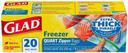 Glad Zipper Freezer Bag, 1 Quart -- 180 per case