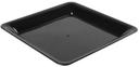 Fineline Platter Pleasers Plastic Black Square Serving Tray, 12 x 12 inch -- 25 per case