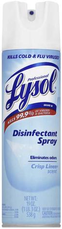 Lysol Crisp Linen Disinfectant Spray, 19 Ounce -- 12 per case