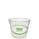 Eco-Products GreenStripe Clear Plastic Unprinted Cold Cup, 9 Ounce Capacity -- 1000 per case.
