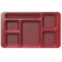 Cambro Co-Polymer Cranberry 2 x 2 School Compartment Tray, 15 x 9 inch -- 24 per case