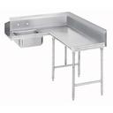 Spec-Line K30 Series Stainless Steel Soil Korner 8 Feet Dishtable Left.