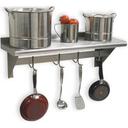 Stainless Steel Pot Rack With Shelf, 12 x 72 inch.