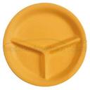 Tan GET Enterprises inc Supermel I Melamine 3 Compartment Plate, 9 inch -- 12 per case.