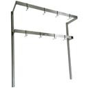 John Boos Table Mount Double Bar Stainless Steel Pot Rack, 96 inch.