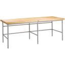 John Boos Galvanized Steel Bakers Frame with Bin Stops and Guides, 96 x 48 inch.