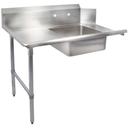 John Boos 14 Gauge Stainless Steel Soiled Dishtable with Left Leg, 48 inch.