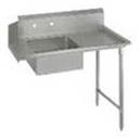 John Boos 14 Gauge Stainless Steel Soiled Dishtable with Right Leg, 36 inch.