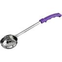 Winco Stainless Steel One Piece Perforated Food Portioner with Purple Handle, 6 Ounce -- 12 per case.