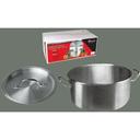 Winco Stainless Steel Brazier with Cover, 19.7 x 5.9 inch -- 1 set.