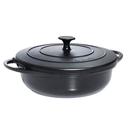 Home Style Black Cast Iron Dutch Oven Chafer, 5 Quart Capacity