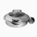 18/10 Stainless Steel Buffet Round Hydraulic Closing Chafing Dish, 2 Gallon