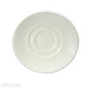 Oneida Bone China 6.25 Inch Gemini Shape Saucer - Gemini Undecorated Pattern -- 36 Per Case.