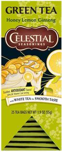 Celestial Seasonings Honey Lemon Ginseng Green Tea - 25 tea bags per pack -- 6 packs per case