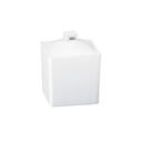 Cal-Mil Eco Modern White Melamine Square Jar with Lid, 4 x 4 x 4 inch