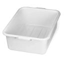 Tablecraft White High Density Polypropylene Tote Box, 21.5 x 15.75 x 7 inch -- 12 per case