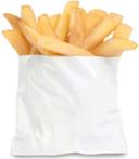 Bagcraft Paper White French Fry Bag, 4.5 x 3.5 inch -- 2000 per case
