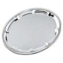 Alegacy Stainless Steel Oval Gold Trim Cater Tray, 18 x 11 inch.