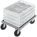 Channel Manufacturing Aluminum Dough Box Dolly, 7 1/2 x 17 3/4 x 25 1/4 inch.