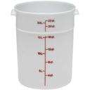 White Round Plastic Container, 22 Quart -- 6 per case
