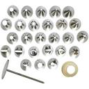 Winco Stainless Steel Cake 26 Tips Decorating Set -- 12 set per case.