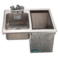 Advance Tabco Bar King NSF Drop-Ins Hand Sink with Ice Bin, 21 1/4 x 18 inch.