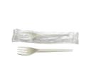 Kitch 24/7 Compostable Individual Wrap White Forks -- 1000 per case