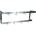 John Boos Wall Mount Double Bar Stainless Steel Pot Rack, 96 inch.