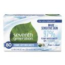 Seventh Generation Unscented Natural Fabric Softener Sheet - 80 sheets per box